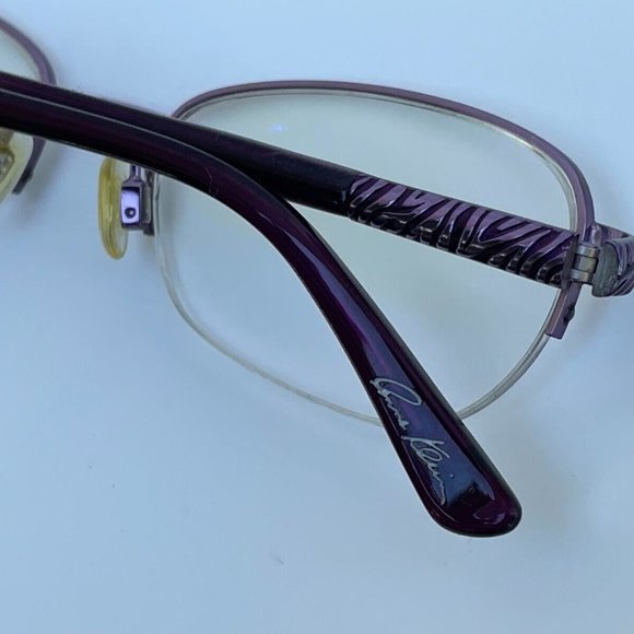 Anne Klein Women Eyeglasses Plum Tone Metal Frame AK5040 Glasses Frame 52[]17 - Picture 6 of 12